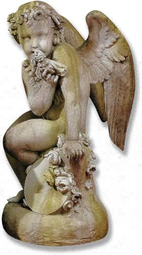 Como Cherub & Doll With Wings Statue